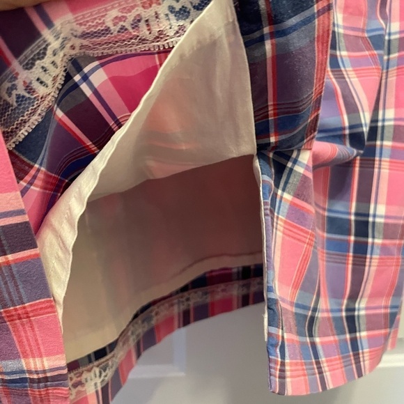 Vintage Lilly Pulitzer skirt. Pink Plaid fully lined. Size 8 - Picture 5 of 6